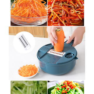 Bộ Nạo Sợi Rau Củ Quả Set 12 Món Bào Rau Củ Đa Năng