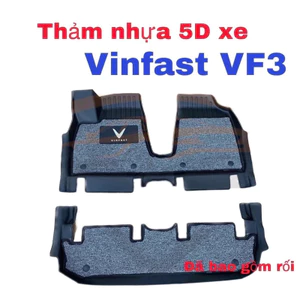 Thảm sàn nhựa TPE xe Vinfast VF3 có rối tràn viền ít Hàng cao cấp không mùi dễ dàng vệ sinh