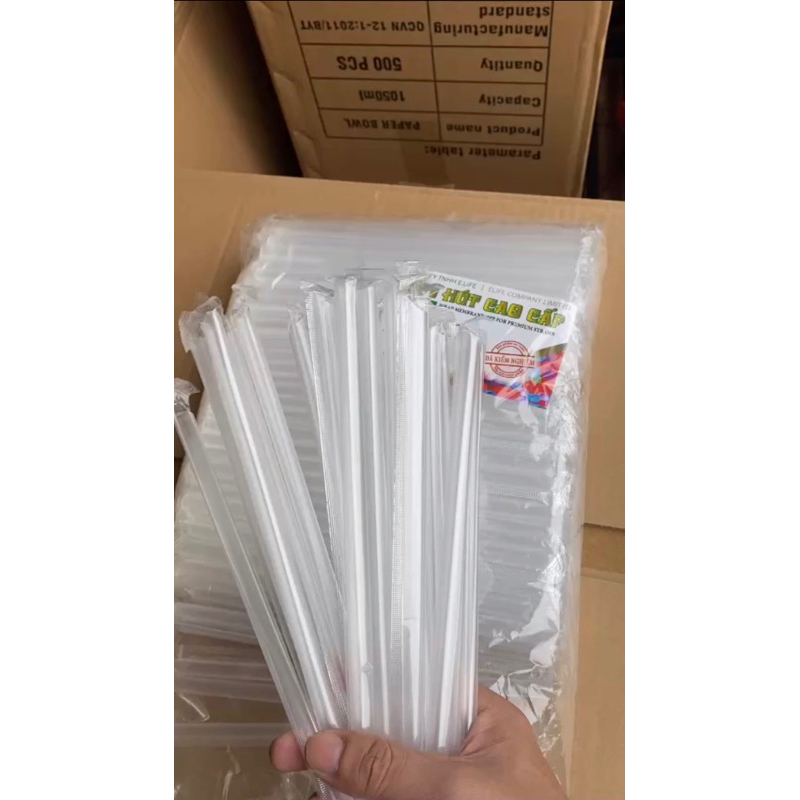{Bịch 400g} Ống hút nhựa dùng một lần phi 6-8-12 dùng cho hàng quán giá sỉ
