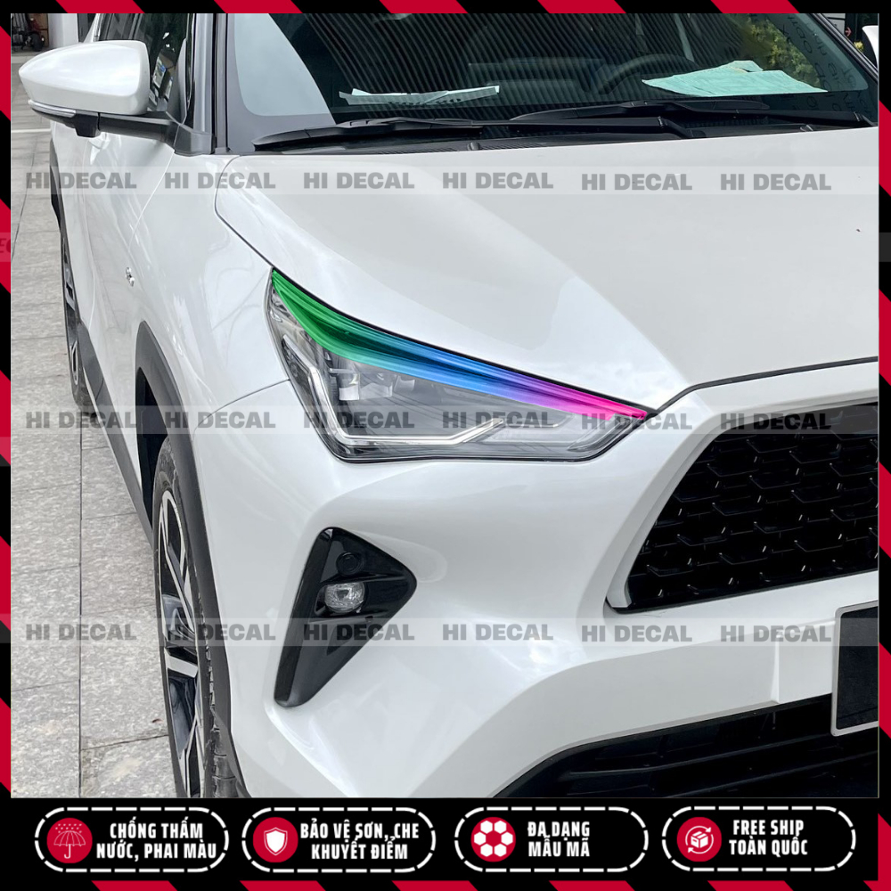 Tem dán đèn Yaris Cross, decal đèn xe  Yaris trang trí xe chống nước, bền màu