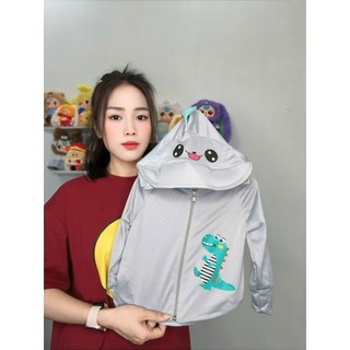 (8-32Kg)Áo Chống Nắng Thông Hơi Khủng Long Cho bé Có Vành Mũ Rộng
