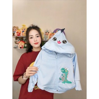 (8-32Kg)Áo Chống Nắng Thông Hơi Khủng Long Cho bé Có Vành Mũ Rộng