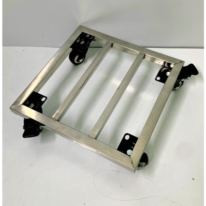 Chân đế kê chậu cây cảnh, giá đỡ chậu cây inox chống gỉ, đế lót chậu cây cảnh 35x35 cm, bánh xe ABS siêu chịu lực