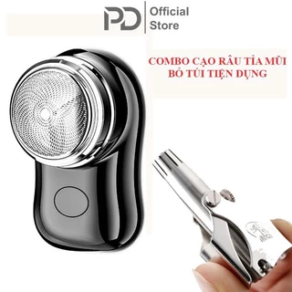 Combo 2 món gồm 1 máy cạo râu mini kèm 1 dụng cụ tỉa lông mũi cao cấp [phân loại]