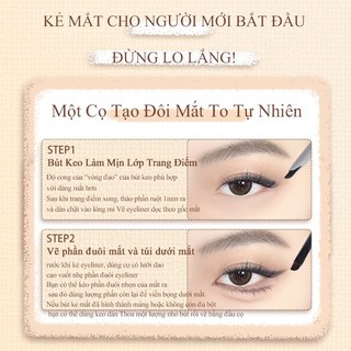 [Y309] Bút Gel Kẻ Mắt VEECCI - Ngòi 1.3mm - Màu Nhiên, Không Thấm Nước, Lâu Trôi 50mg