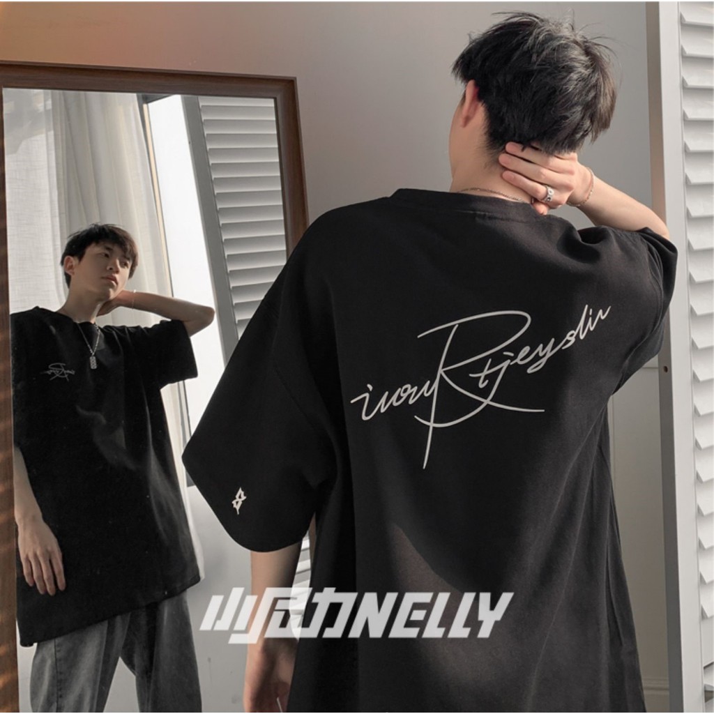 Ảnh Áo thun NELLY - MOSEVJUE Studio Cotton 260gsm Premium co dãn 2 chiều Tay Lỡ Form Rộng Nam Nữ 4