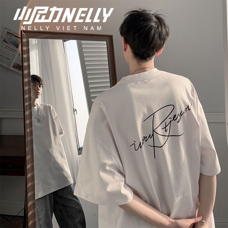 Ảnh Áo thun NELLY - MOSEVJUE Studio Cotton 260gsm Premium co dãn 2 chiều Tay Lỡ Form Rộng Nam Nữ 1