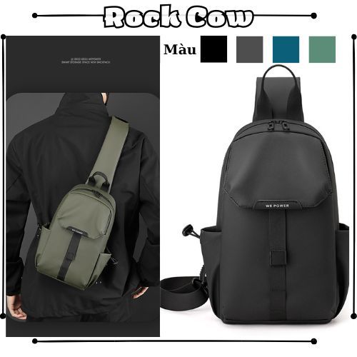 Túi nam đeo trước ngực đeo chéo unisex cỡ lớn chống thấm và trượt nước thời trang hàng cao cấp TS21 - Rockcow