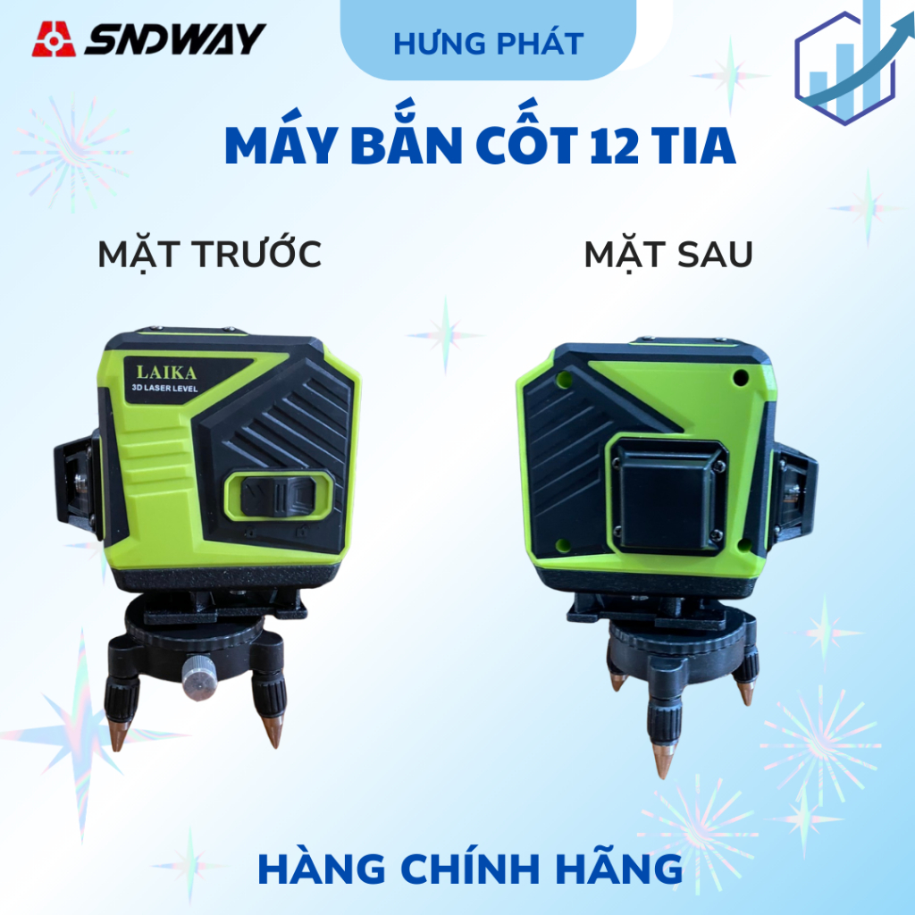 Máy cân bằng laser 12 Tia Xanh chính hãng Laika - Hưng Phát