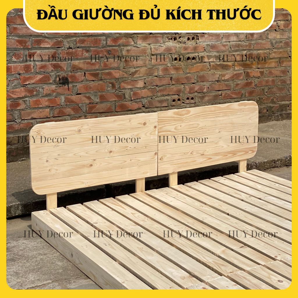 Đầu  Giường Pallet Gỗ Thông Đủ Kích Thước HUY decor