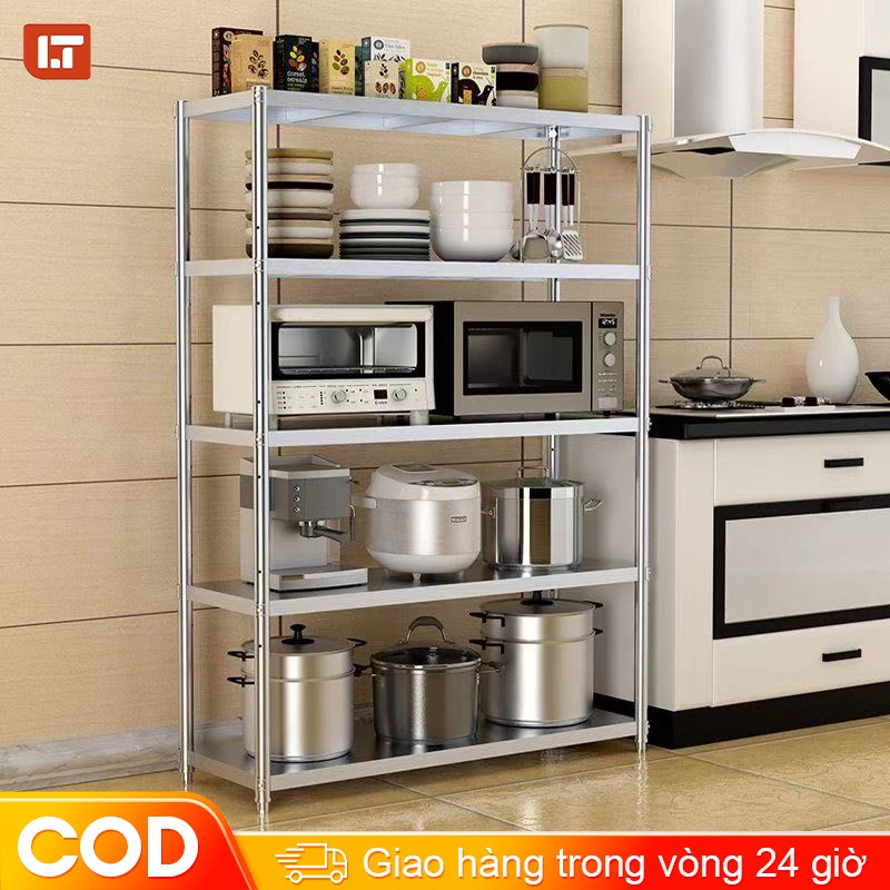 Kệ Inox Nhà Bếp Cao Cấp Có thể chịu được 300kg Kệ inox 4 tầng Kệ để nồi ...