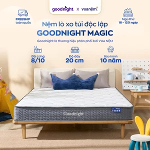 Nệm Lò Xo Độc Lập Goodnight Magic Nâng Đỡ Vượt Trội, Chất Lượng, Đệm Lò Xo Êm 20cm, BH10 năm