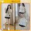 Set áo cổ tàu dây cổ cộc tay kèm quần short phong cách trẻ trung năng động sẵn hàng kèm video