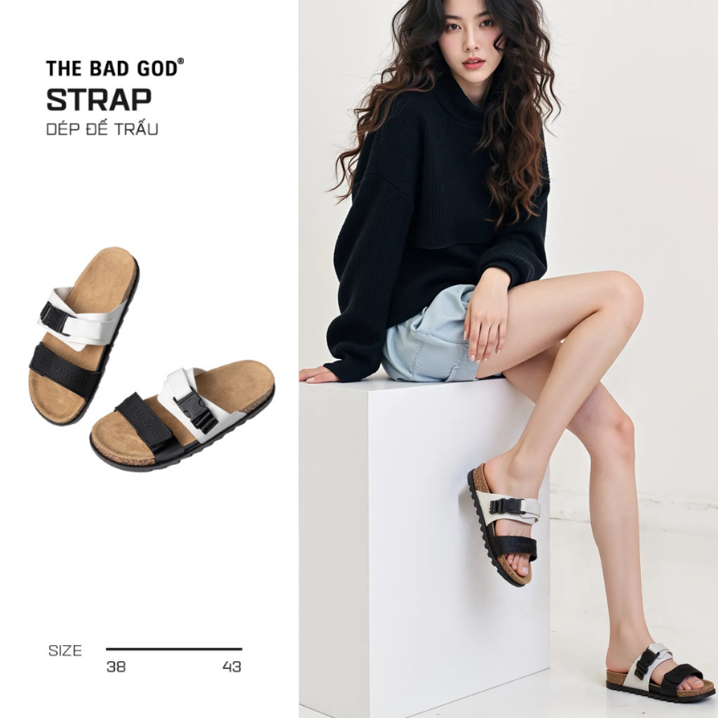 Dép Nam The Bad God Strap Back To School Quai Đóng Nút Cao Su Êm Nhẹ Đế ...