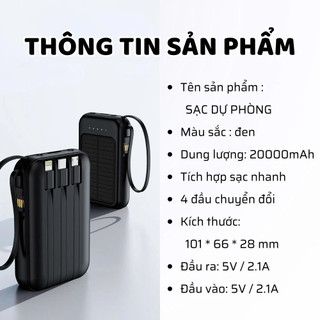 Ảnh 3 – 🔥FREESHIP🔥20000mAh Sạc Dự Phòng Có Thể Sạc Bằng Năng Lượng Mặt Trời Hỗ Trợ Sạc Nhanh Nhiều Dòng Điện Thoại
