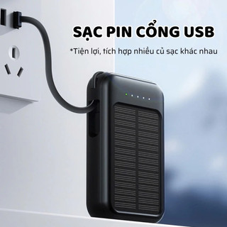 Ảnh 5 – 🔥FREESHIP🔥20000mAh Sạc Dự Phòng Có Thể Sạc Bằng Năng Lượng Mặt Trời Hỗ Trợ Sạc Nhanh Nhiều Dòng Điện Thoại