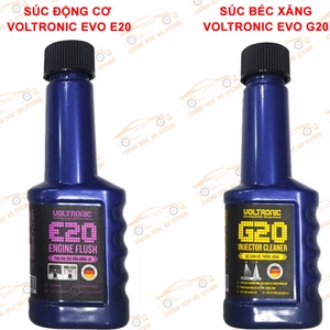 Phụ Gia Dành Cho Xe Máy Voltronic Evo - Súc Động Cơ E20 Và Vệ Sinh Kim Phun G20 Voltronic Evo