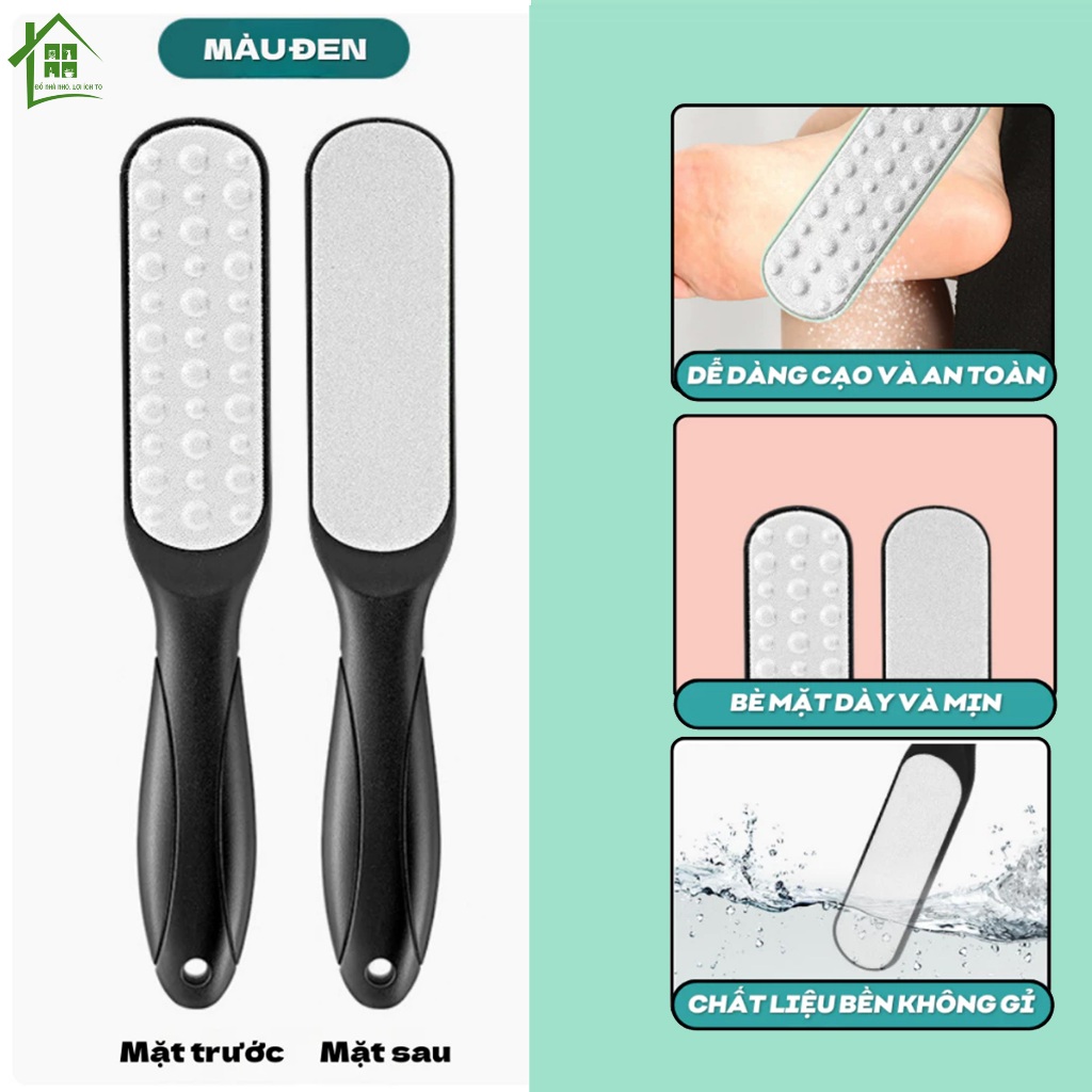 Cây chà gót chân Vacosi, dụng cụ mài gót chân hai mặt, đồ nạo gót, bào và tẩy da chết bằng tay.