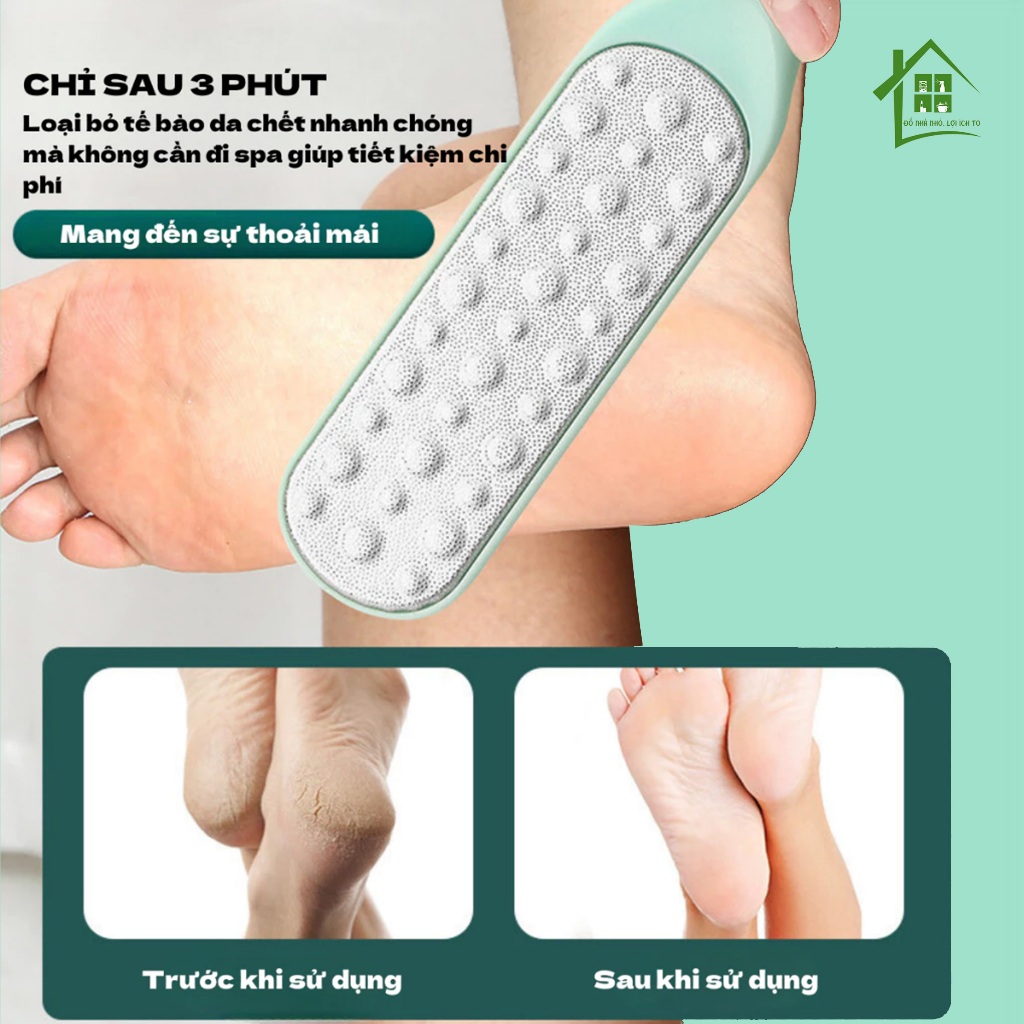 Cây chà gót chân Vacosi, dụng cụ mài gót chân hai mặt, đồ nạo gót, bào và tẩy da chết bằng tay.