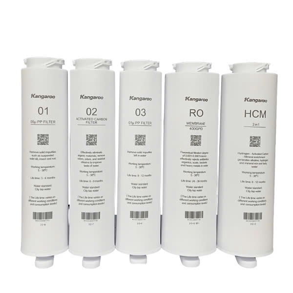 Lõi HCM 3in1 Khoáng Đá Kg400 Kangaroo Hàng Chính Hãng 3 Trong 1 Hydrogen Active Carbon Mineral Dùng Cho Model Kg400HU,..