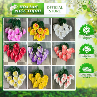 rum 9bông - cụm rum 55cm hoa xốp mịn- hoa cao cấp, hàng nhập