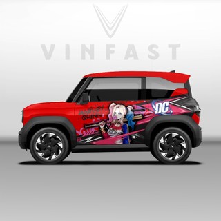 Tem dán xe VF3 - Decal dán xe VF3 MẪU TEM THỂ THAO CÁ TÍNH. 1 bộ dán 2 bên ( mẫu VF3 - 51 )