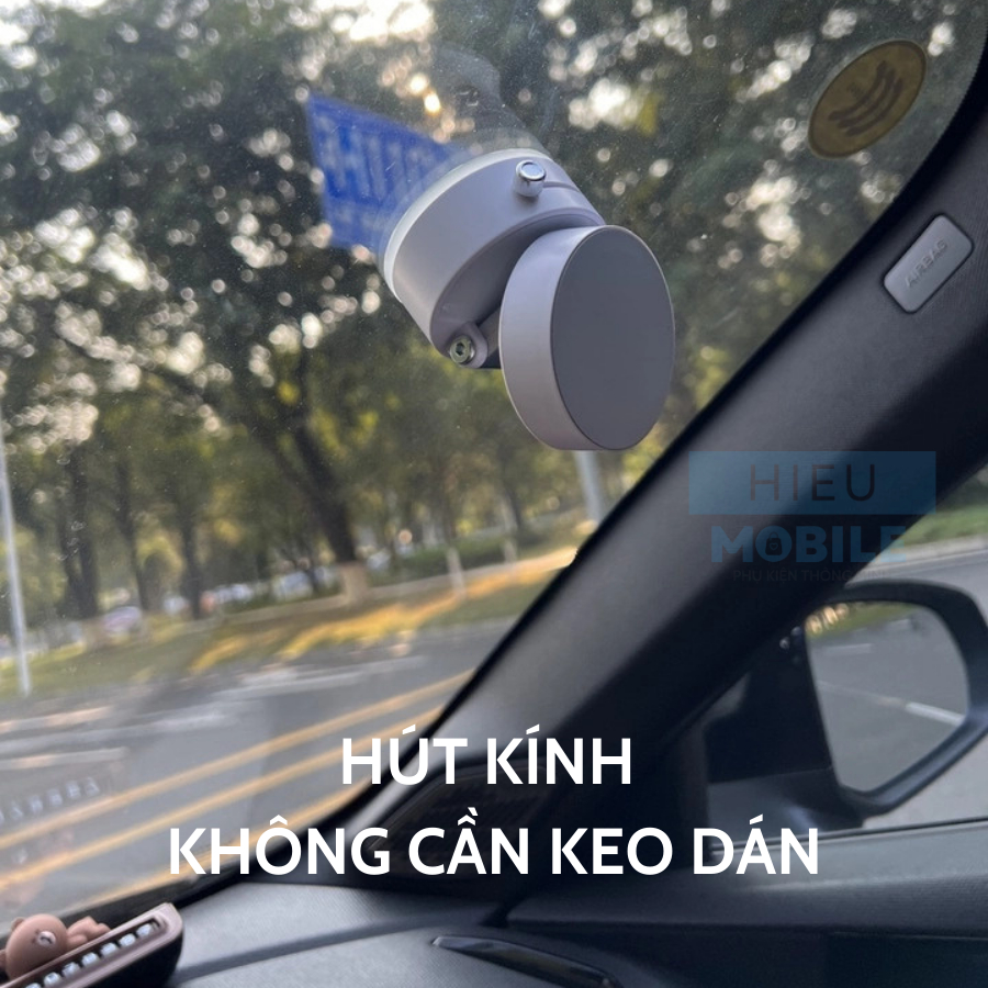 Giá đỡ điện thoại nam châm hút chân không cho cửa kính, màn hình xe ô tô, tường gạch bóng...