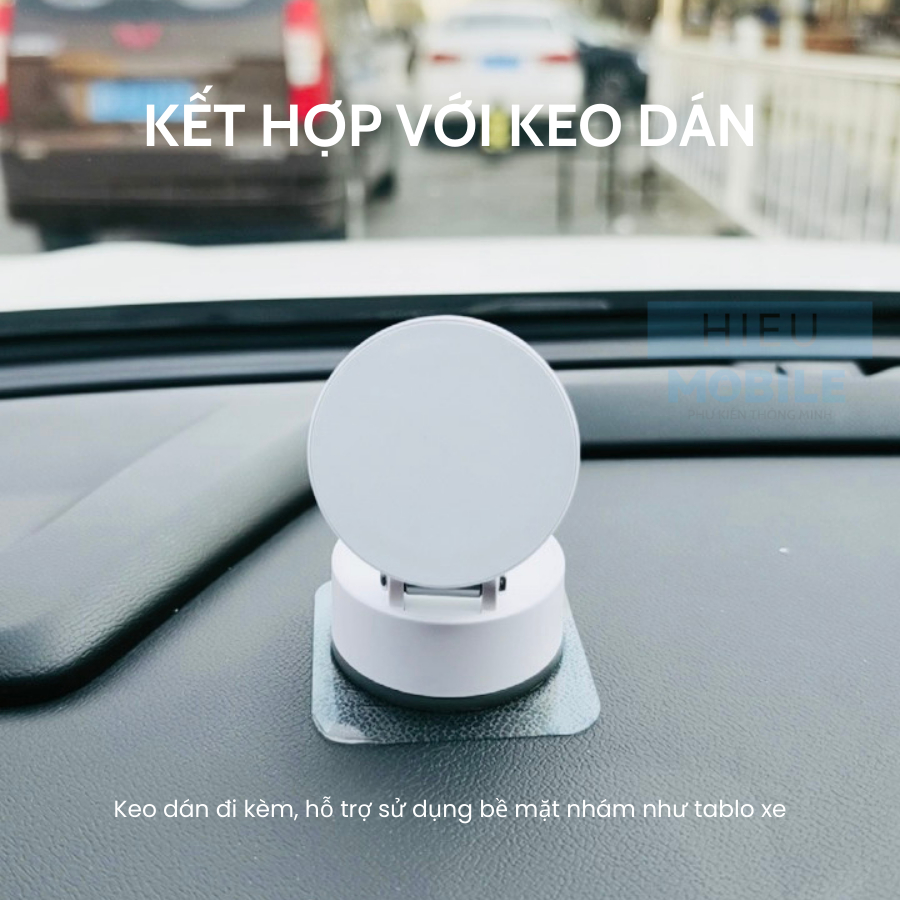 Giá đỡ điện thoại nam châm hút chân không cho cửa kính, màn hình xe ô tô, tường gạch bóng...
