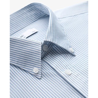 Áo sơ mi tay dài nam oxford kẻ sọc nhỏ. Form Fitted - ROUTINE 10S25SHL022R1