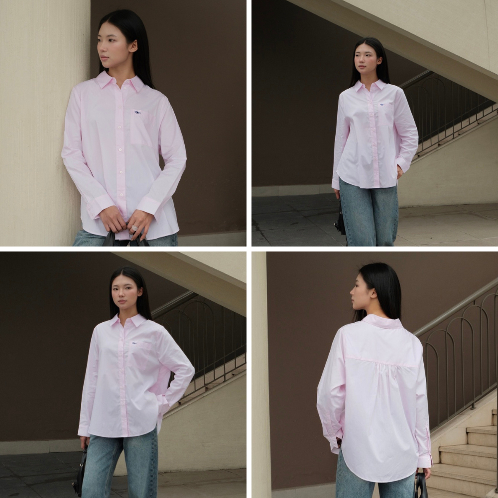 Ảnh TheBlueTshirt - Áo sơ mi dài tay phom rộng nhiều màu cho nữ - The New Pocket Oversize Shirt - Women 3