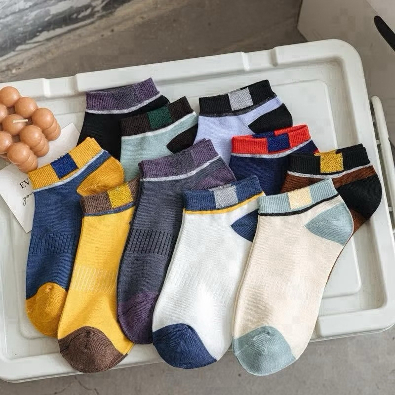 Túi 10 đôi tất cổ ngắn dệt kim bốn mùa