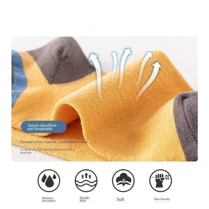 Túi 10 đôi tất cổ ngắn dệt kim bốn mùa