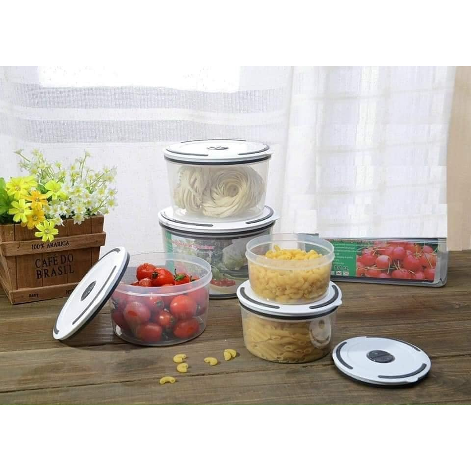 BỘ 5 HỘP ĐỰNG THỰC PHẨM CÓ NẮP ĐẬY SIÊU TIỆN DỤNG