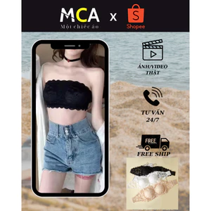Áo lót ren cao cấp, không dây cài sau kèm mút mềm mại MCA A5949