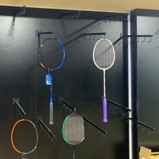 Móc treo vợt cầu lông, treo vợt pickleball cho cửa hàng, móc khoan vít trực tiếp móc sắt dơn tĩnh điện bền bỉ