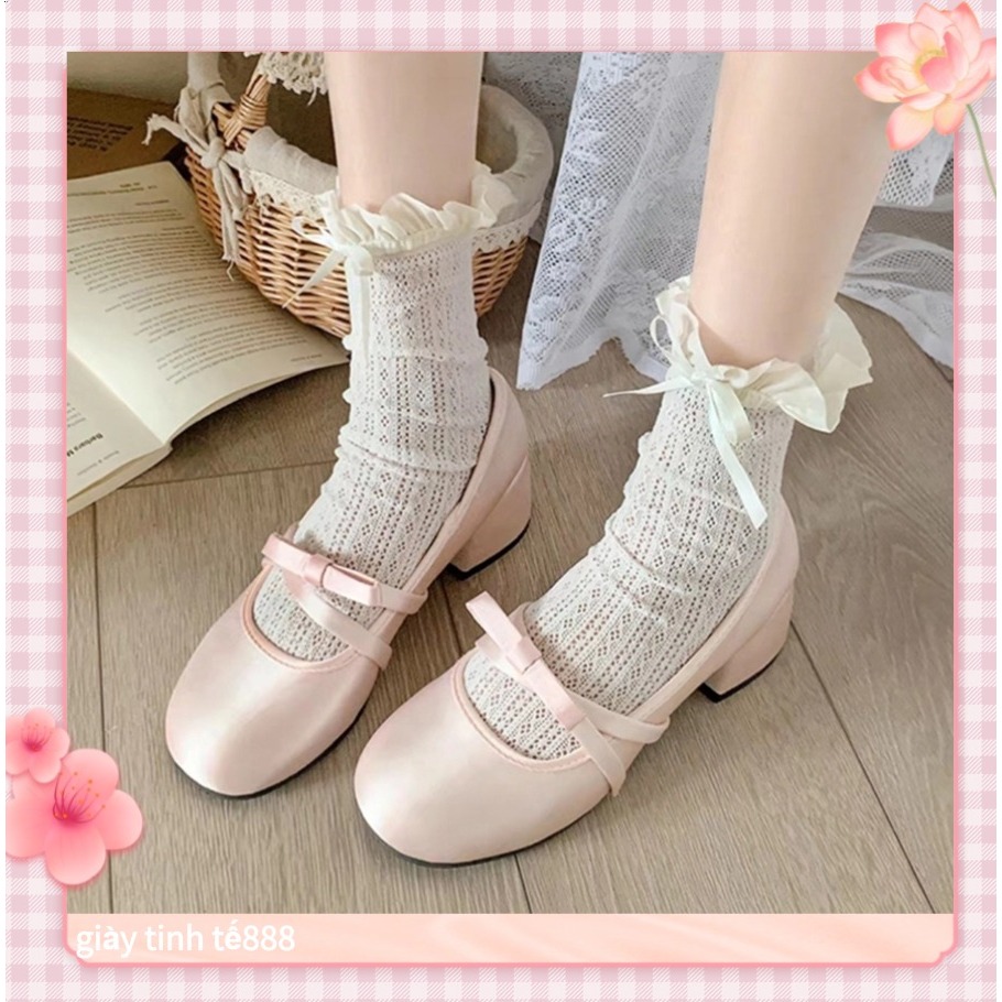 🔥Còn hàng🔥Tất Lolita JK  tất lưới nơ Nhật Bản vớ ren bê