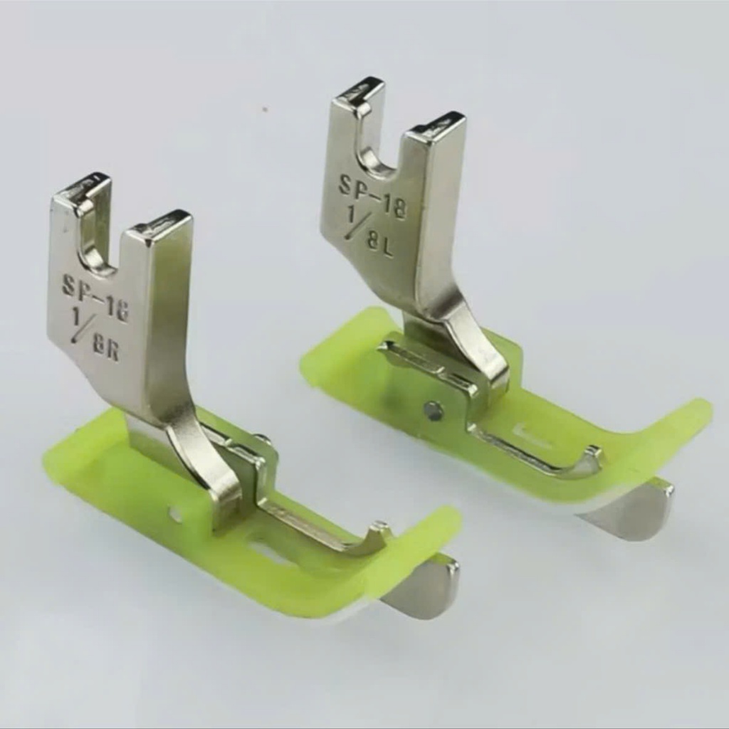Chân Vịt Mí Diễu Nhựa SP-18 Lá Chắn Phải/Trái – Máy May 1 Kim Công Nghiệp (combo 2 cái)