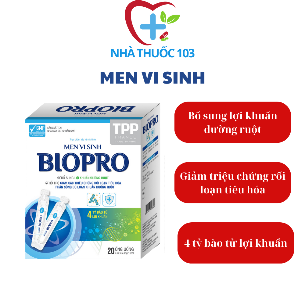 Ống MEN VI SINH BIOPRO TPP - Bổ sung lợi khuẩn, hỗ trợ giảm các triệu ...