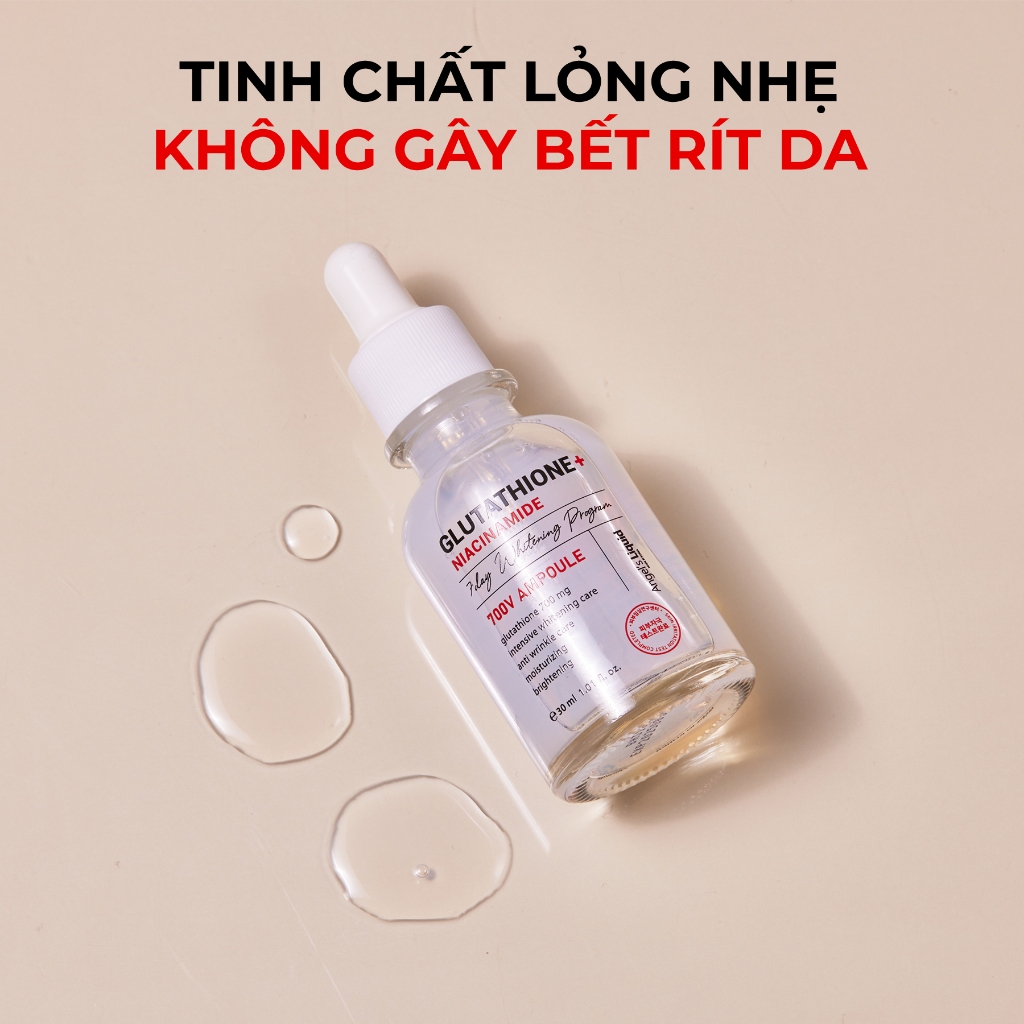 Ảnh Serum Dưỡng Trắng Se Khít Lỗ Chân LôngGlutathione + 5% Niacinamide 7Day Whitening 30ml 4