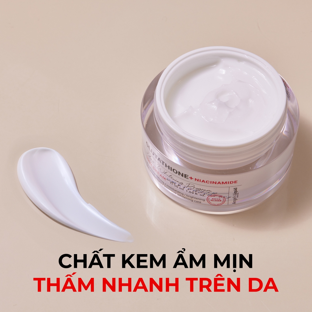 Ảnh Bộ 3 sản phẩm Nước thần, Serum, Kem Dưỡng Trắng, Se Khít Lỗ Chân Lông Angel's Liquid Glutathione Plus Niacinamide 3