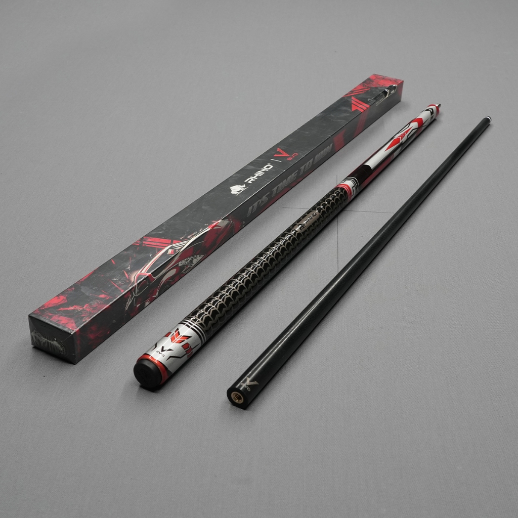 Ảnh Gậy Bida Lỗ Rhino EVO Racing - Red Race - Ngọn Sợi Thủy Tinh - Chính Hãng 1