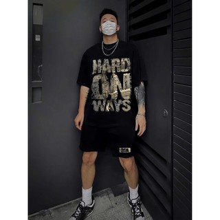 Bộ Thể Thao Hè Nam Tay Ngắn Mùa Hè Cao Cấp Phối Haprd On Ways, Set Thun Tay Ngắn Chất Liệu Cotton Mềm Mịn Siêu Sịn