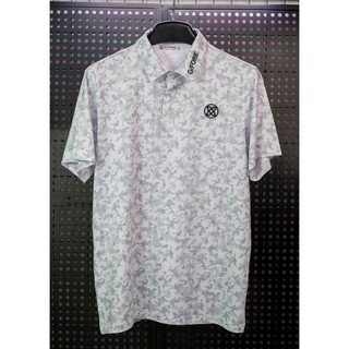 Áo golf nam trắng phối hoạ tiết ,logo thêu sắc nét vải mát phù hợp cho các mùa