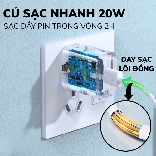 Phụ kiện áo điều hòa Nhật Bản chính hãng, dây cáp kết nối pin quạt kèm củ sạc pin nhanh 20W