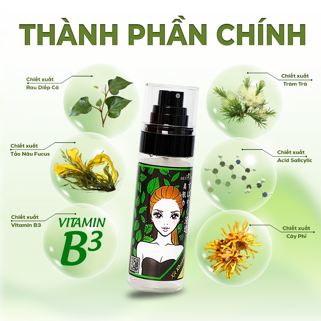 Ảnh Xịt Khoáng Tràm Trà SEXYLOOK Hỗ Trợ Giảm Dầu Mụn và Dưỡng Ẩm Da SEXYLOOK 3