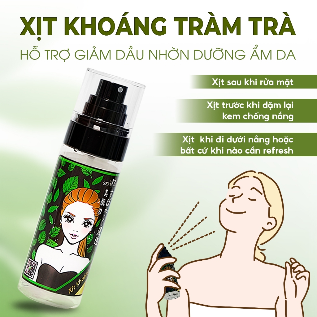 Ảnh Xịt Khoáng Tràm Trà SEXYLOOK Hỗ Trợ Giảm Dầu Mụn và Dưỡng Ẩm Da SEXYLOOK 4