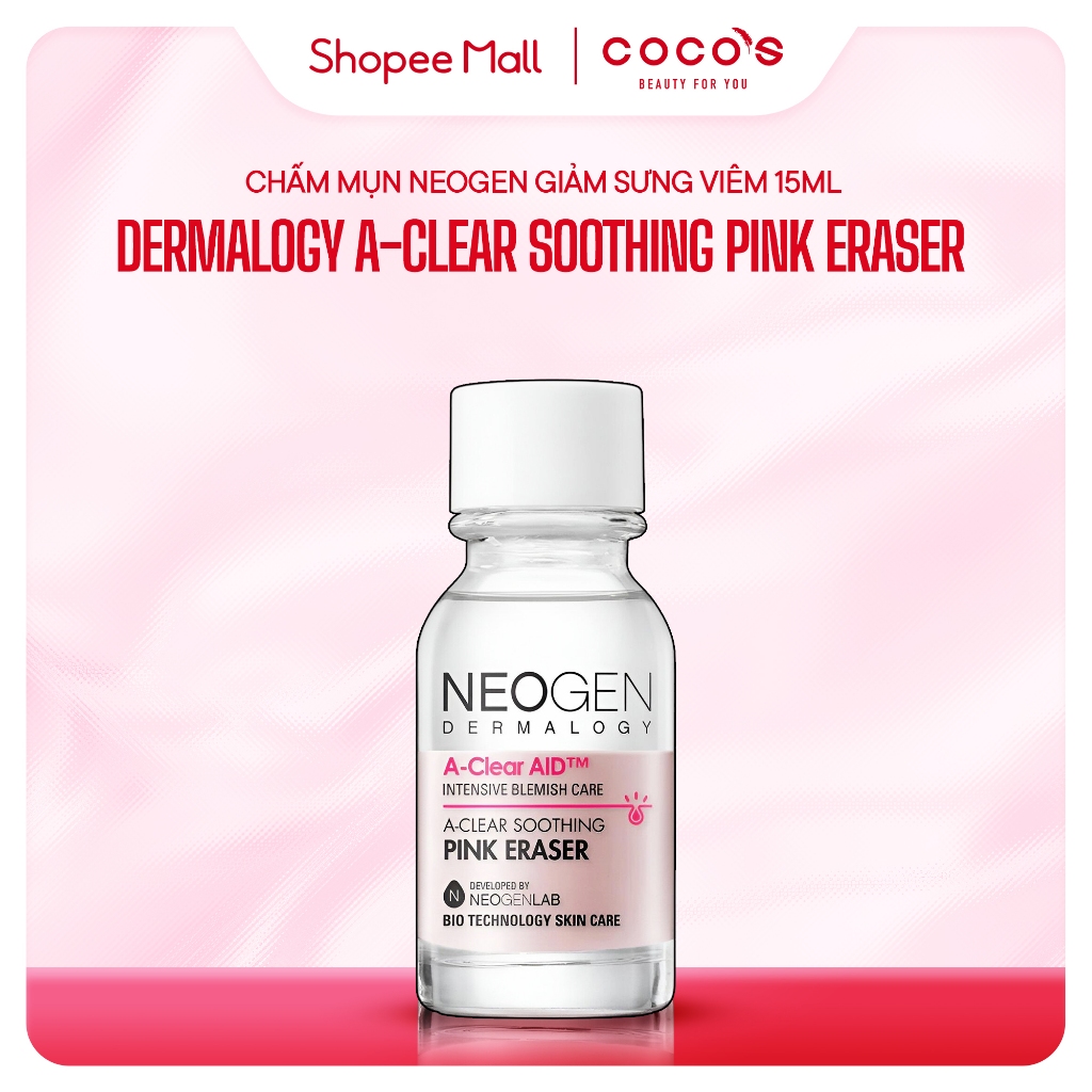 Ảnh Chấm Mụn Neogen A-clear Soothing Pink Eraser 15ml Xẹp Mụn Giảm Xưng Đỏ Không Gây Kích Ứng 15ml 1