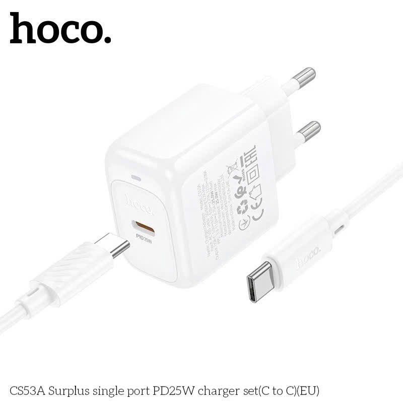 Bộ sạc nhanh hoco CS53A 25W typec to typec.