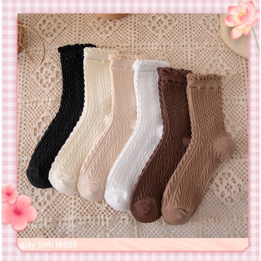 🔥Còn hàng🔥Tất ngắn nữ kiểu dáng đa dạng nhiều màu sắc tất nữ cotton nguyên chất