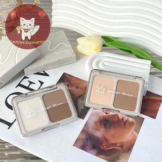 [GOGO TALES] Phấn Tạo Khối GOGO TALES 2 Ô Kèm Highlight Vỏ Trong 9g Mịn Lì Tạo Khối Mũi 3D (GT710)